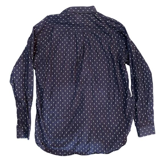 Cinch Men's Country Western Oil Derrick Print Shirt 2XL Button Down Navy Blue - Picture 7 of 8